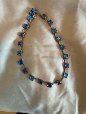 Art Deco Morpho Silver Necklace